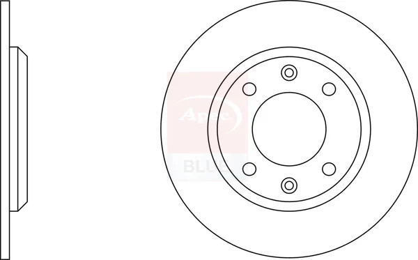 2x Brake Discs Pair Solid fits PEUGEOT 106 Mk2 1.6 Rear 96 to 04 NFX(TU5J4) Set
