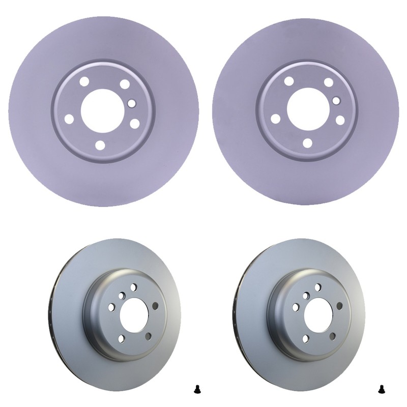 Hella Front 348mm Rear 345mm Rotors Disc Brake Rotor Kit For F02 740Li xDrive