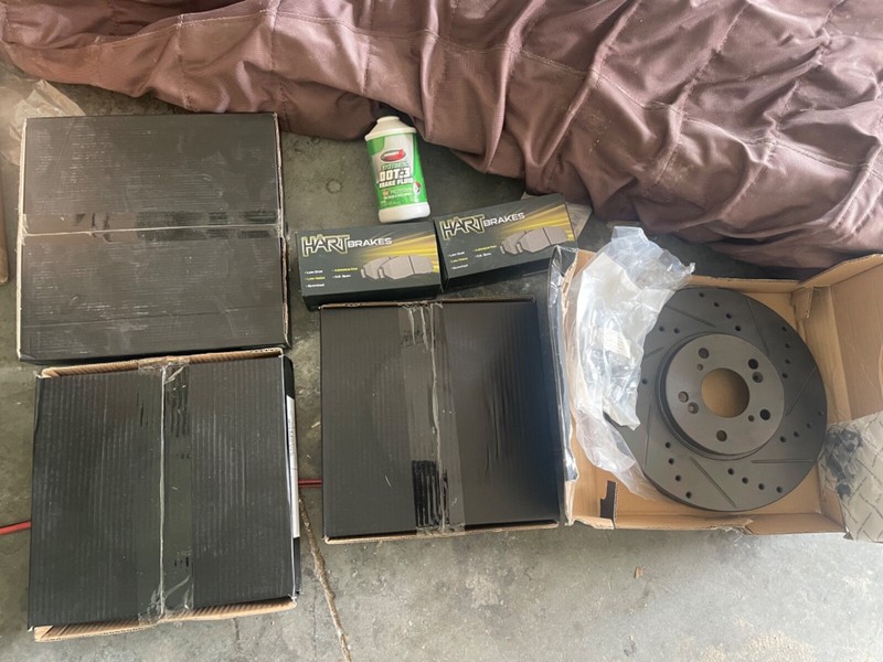 Acura TSX Front and Rear Brakes and Rotors kit (brake fluid included)