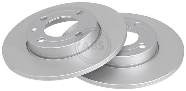 ABS 16542 Front Brake Discs Pair 239mm Solid Fits Seat VW Arosa Polo 6N0615301
