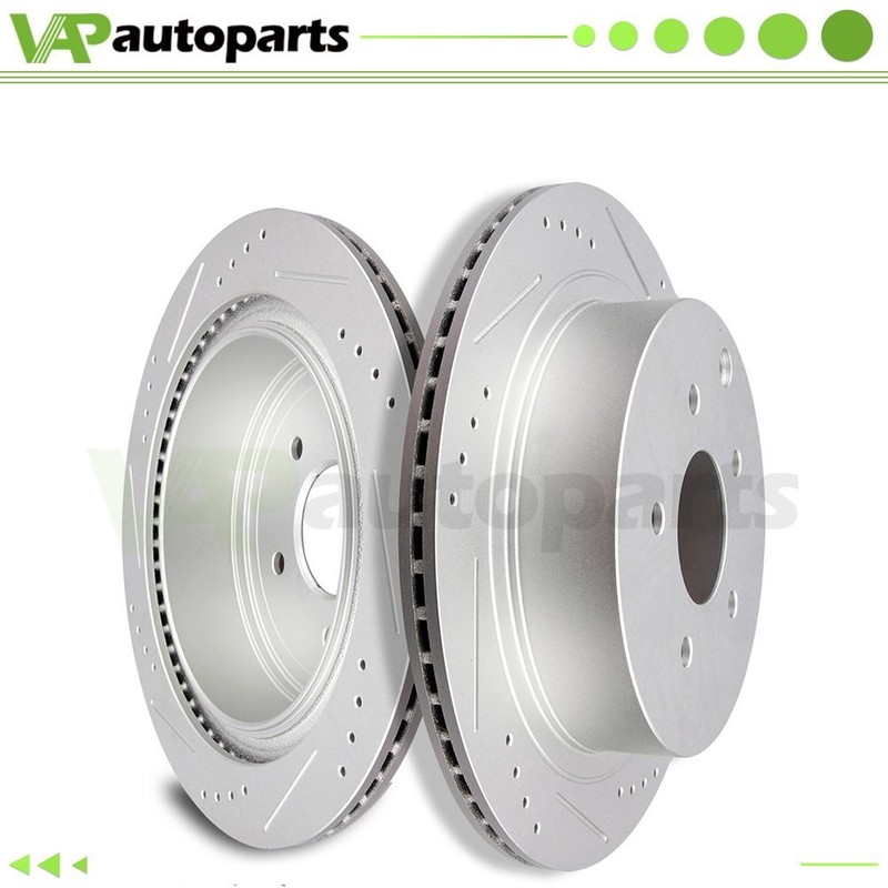 Rear Drilled Slotted Brake Rotors For Nissan Murano Pathfinder Infiniti FX35 Q50