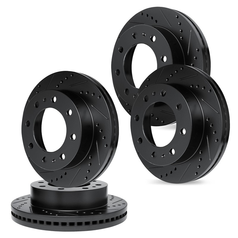 WHPN2-48099 R1 Concepts Brake Discs 4-Wheel Set Front & Rear RWD for Chevy GMC