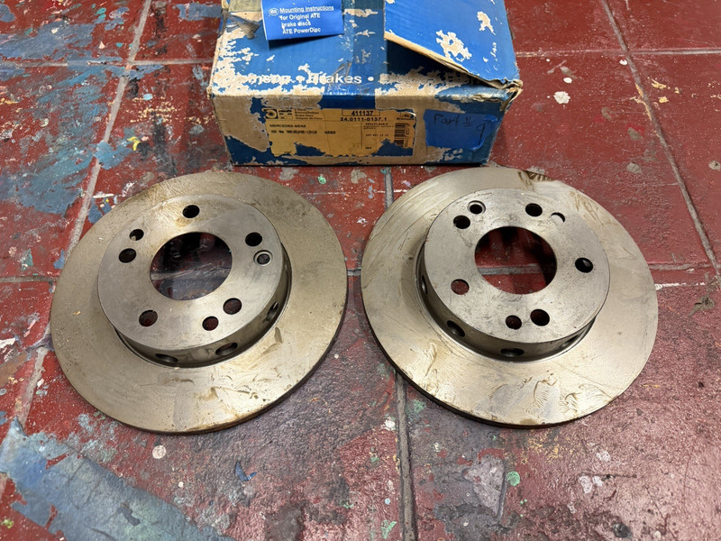1982-1993 Mercedes W201 190 Series Bremsen ATE OEM Front Brake Discs 2014211212 gallery