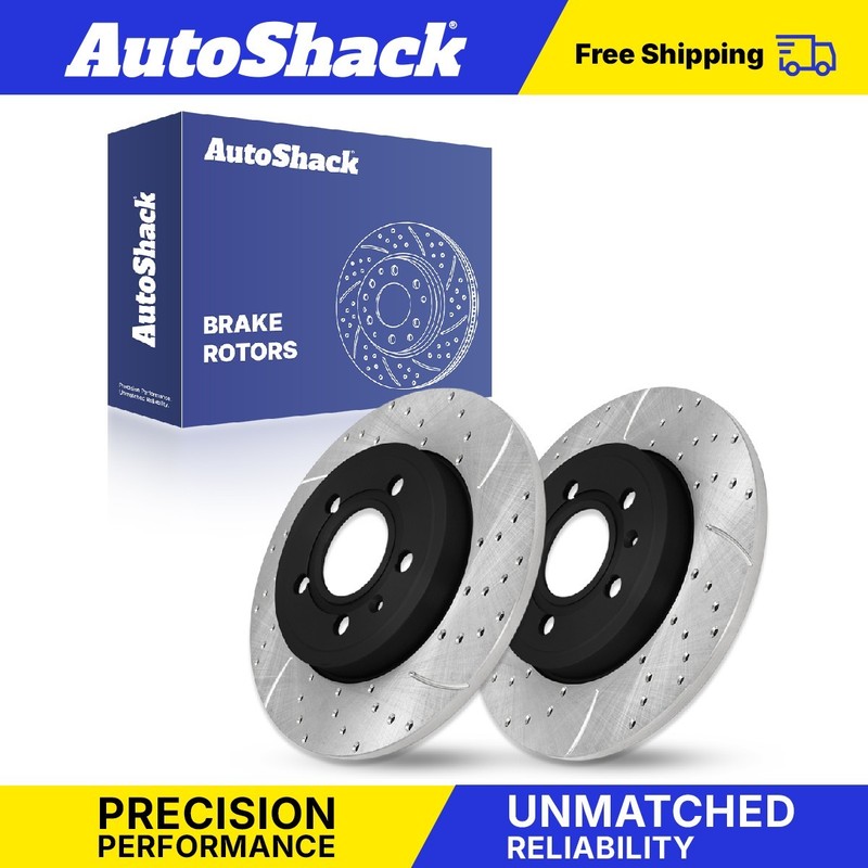 Rear Drilled Slotted Brake Rotors for Audi, A4 Quattro 2005-2009