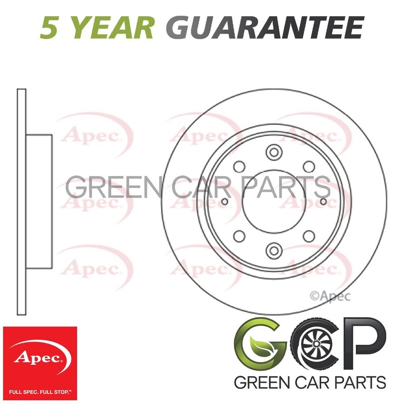 Apec Rear Brake Disc Fits Kia Carens 2000-2007 1.6 1.8 2.0 CRDi 0K9AA26251