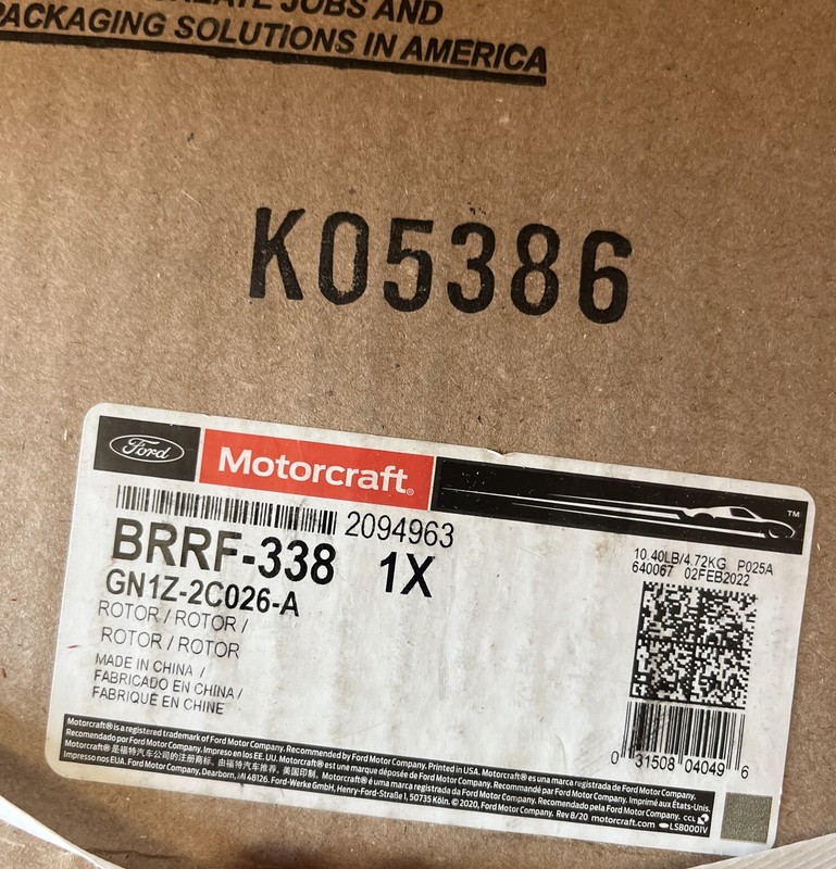 Disc Brake Rotor Motorcraft BRRF-338 fits 2018-19 Ford EcoSport Ford GN1Z-2C026A