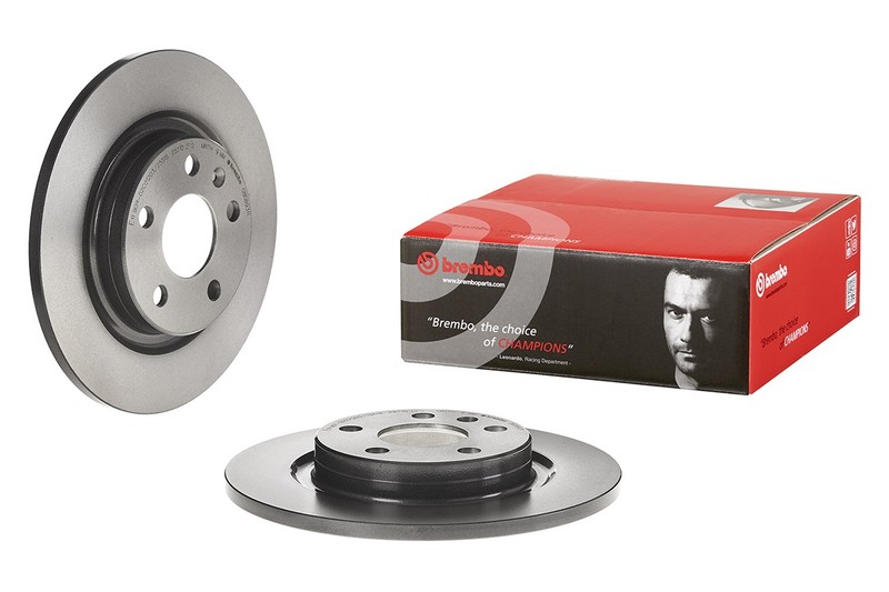 Brembo Rear Left or Right 280mm Solid Brake Disc Rotor for Volvo XC40 2019-2022