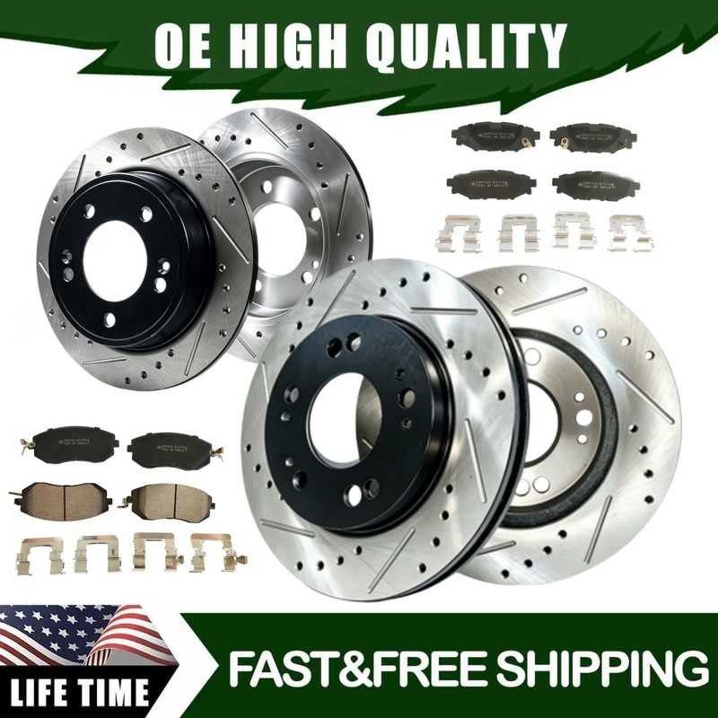 Front+Rear Rotors and Brake Pads Pads for Subaru Foreste Crosstrek XV Crosstrek