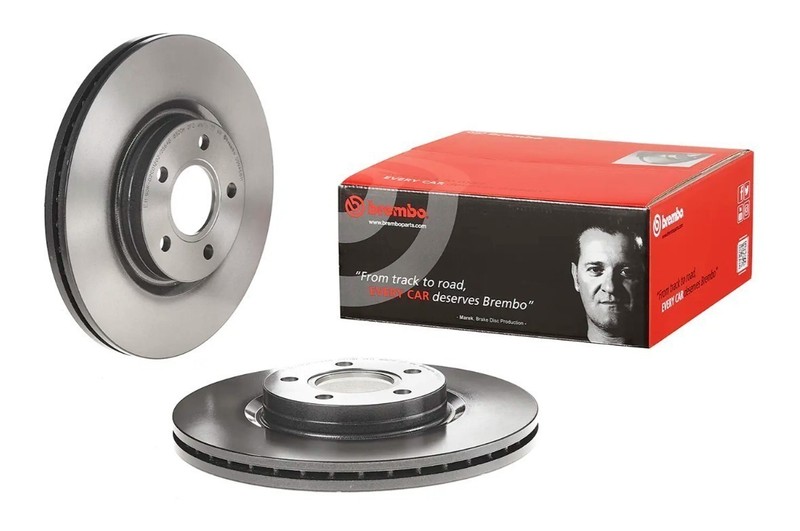 Brembo 09.9468.11 Prime UV Coated Vented Brake Rotors – Front Pair