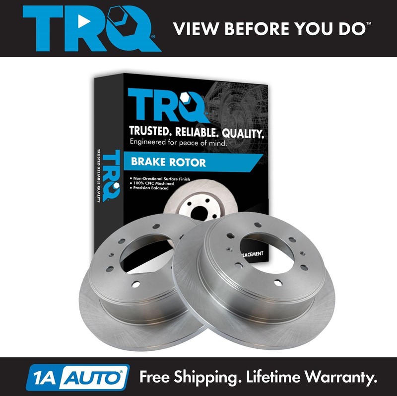 TRQ Rear Brake Rotors Set For 2006-2010 Hummer H3 2009-2010 H3T