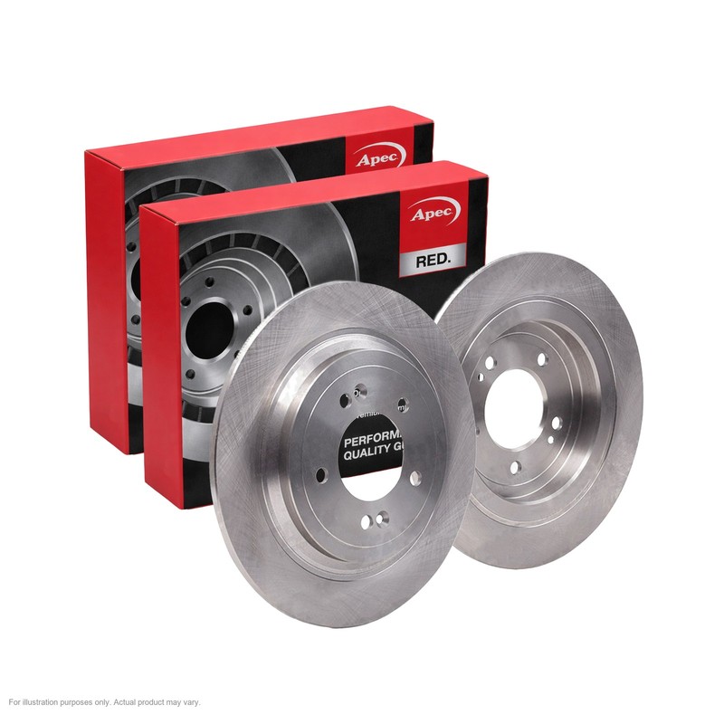 2x APEC Rear Brake Discs Fits KIA SPORTAGE IV (QL, QLE 136kW/185HP/1995cc