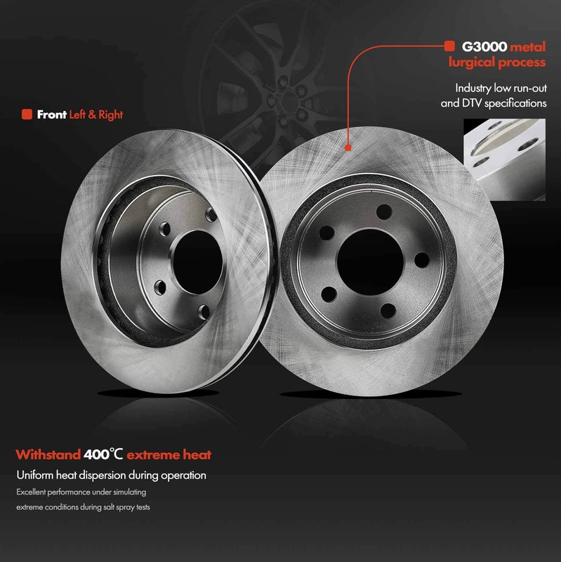 New Front Disc Brake Rotors for Jeep Cherokee 1999-2001 Wrangler TJ 1999-2006 gallery