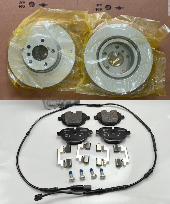NEW GEN 2015-2018 BMW X4 Rear Brake Kit F25 F26 Rotors Pads Sensr 34206886482