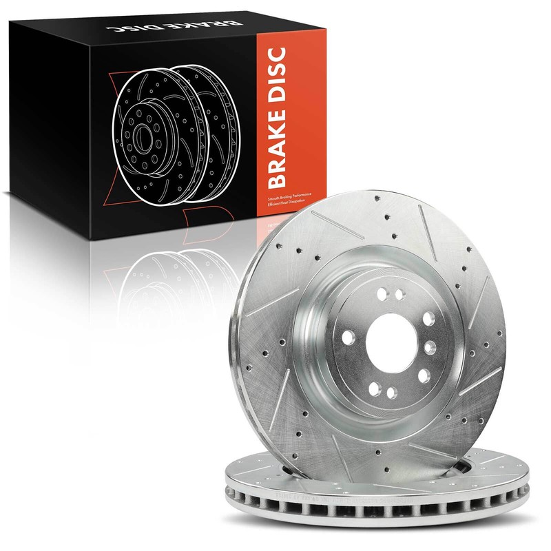 2x Front Left & Right Drilled Brake Rotor for Mercedes-Benz GL350 GLS450 ML400 gallery