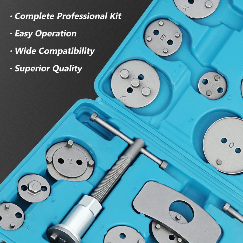 24-Pcs Disc Brake Caliper Piston Compressor Tool Kit with Carrying Case - Auto R gallery