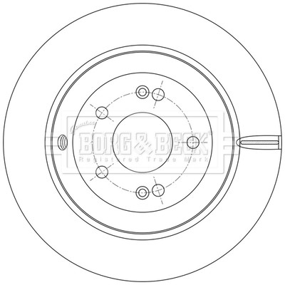 2x Brake Discs Pair Vented Rear 314mm BBD5545 Borg & Beck Set 58411C5700 Quality gallery