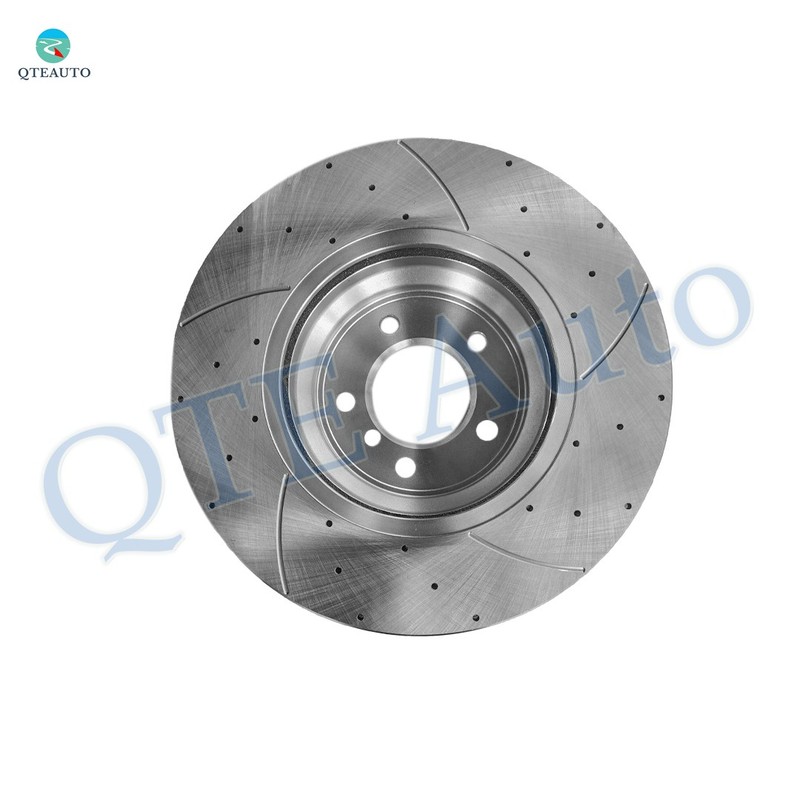 Front 348mm Drilled Slotted Brake Disc Rotors For 2013-2015 BMW X1 gallery
