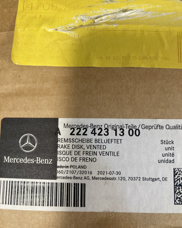 Mercedes-Benz Rear Brake Disc (X2) - 222-423-13-00 - For MBZ S550e, S560 & More gallery