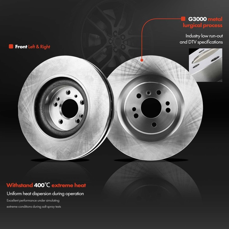Front & Rear Disc Rotors & Ceramic Brake Pad for Mercedes-Benz GL320 GL350 GL450 gallery