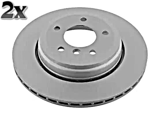 SWAG x2 pcs Brake Disc Rear For BMW E60 E61 E63 E64 01-10 34216753215