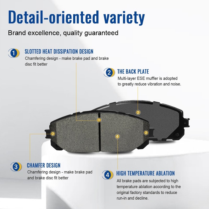 Front & Rear Disc Rotors Brake Pads Kit for Dodge Durango Jeep Grand Cherokee gallery