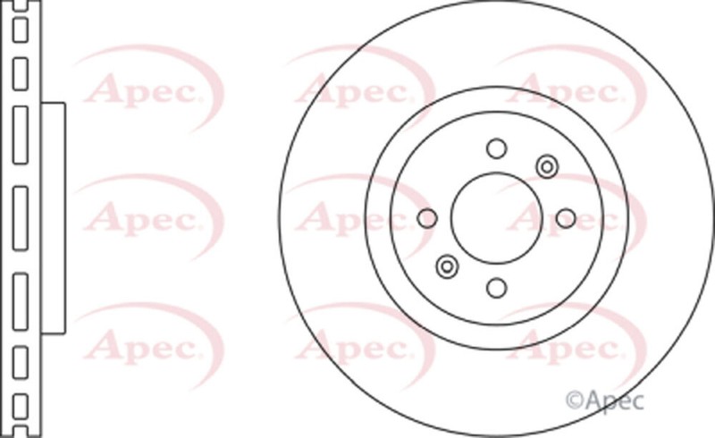 Apec Front Brake Disc Fits Citroen DS5 DS4 Peugeot 308 DS 1.6 2.0 HDi 4249F6 gallery