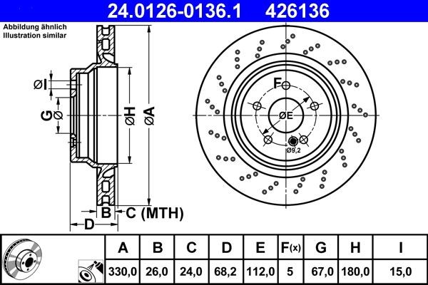 Brake Disc For Mercedes CLS 05-10 E-CLASS 02-08 2114231112