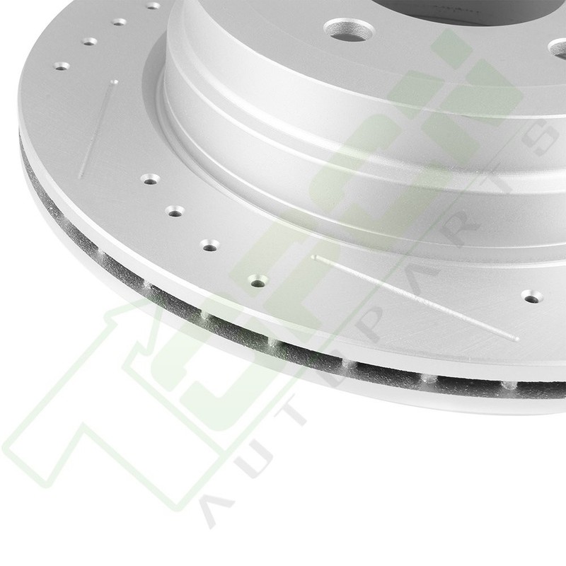 2X Rear Discs Brake Rotors For 2007 2008 -2011 BMW E90 328i Slotted & Drilled gallery