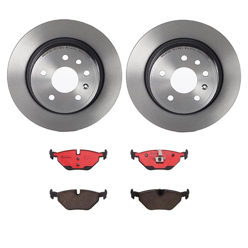 Brembo Rear Brake Kit UV Coated Disc Rotors Ceramic Pads For Saab 9-5 1999-2009