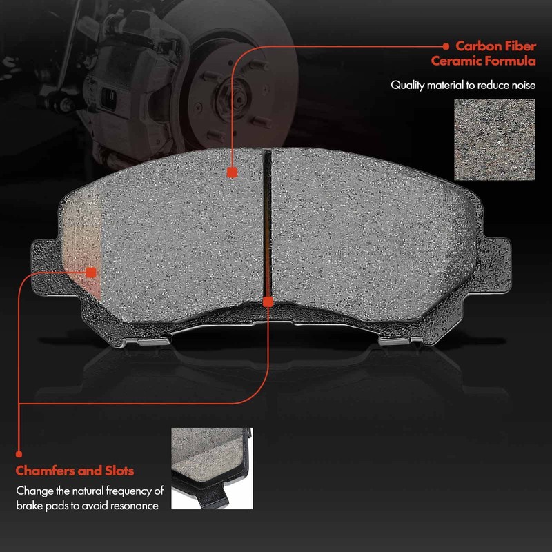 Front Disc Brake Rotors & Ceramic Brake Pads for Nissan Rogue 2008-2013 L4 2.5L gallery