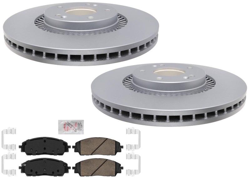 Front Coated Disc Brake Rotors & Pads Fits Kia Carnival 2022 2023 2024 2025