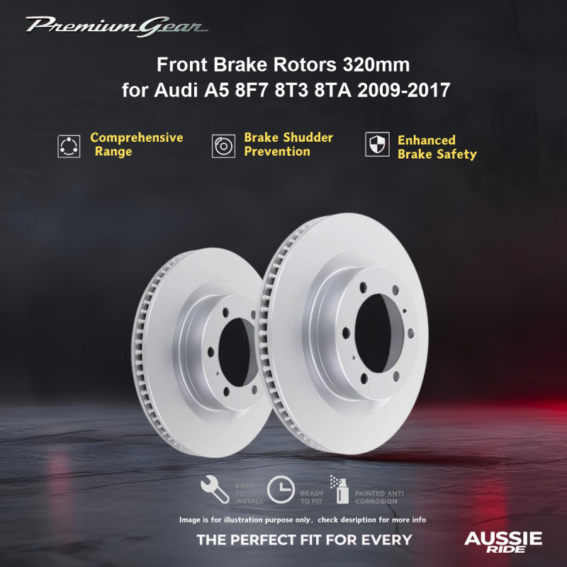 Front Brake Rotors 320mm for Audi A5 8F7 8T3 8TA 2009-2017