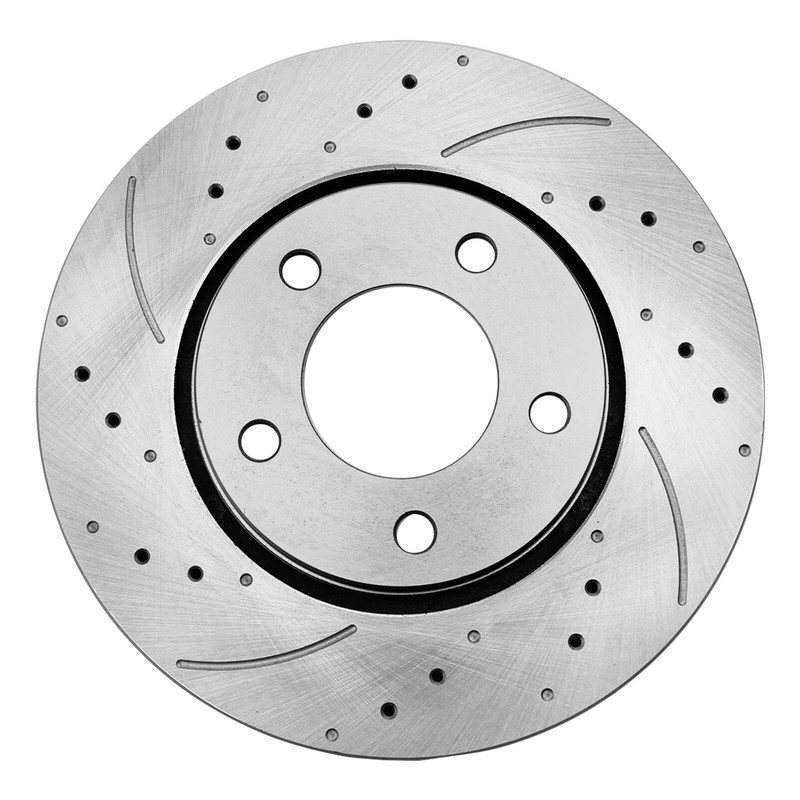 Front Drilled Rotors + Ceramic Brake Pads Kit For Town & Country Voyager Caravan gallery