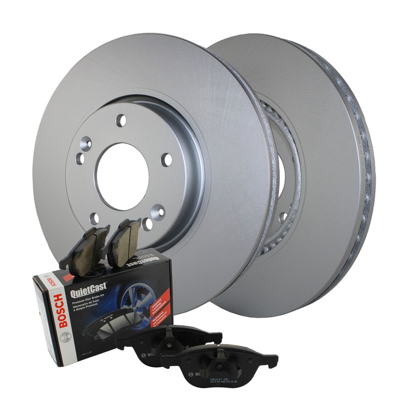 Front Brake Kit 300mm Rotors Bosch QuietCast Ceramic Pads For Sonata Optima FWD