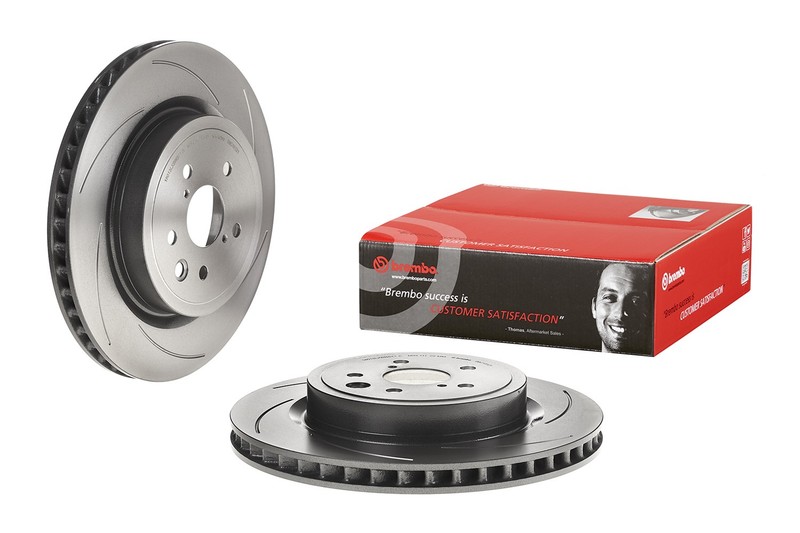 Brembo Rear Passenger Right Slotted 345mm Brake Disc Rotor For Lexus GS F RC F