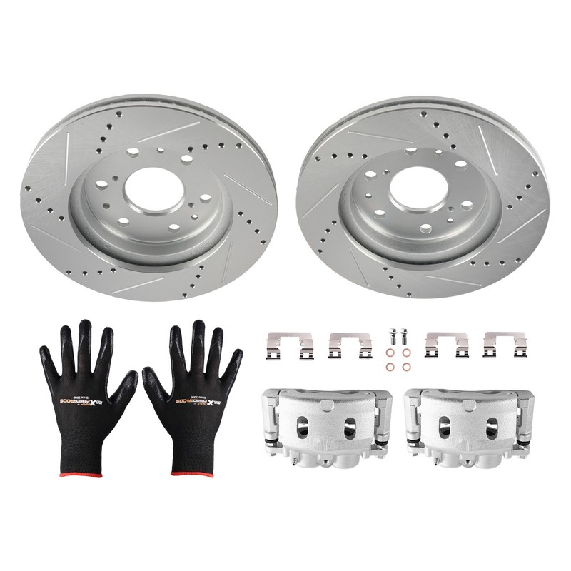 Front Brake Rotors+Calipers Kit for Chevrolet Silverado 1500 2008-2018 18-B4919A gallery