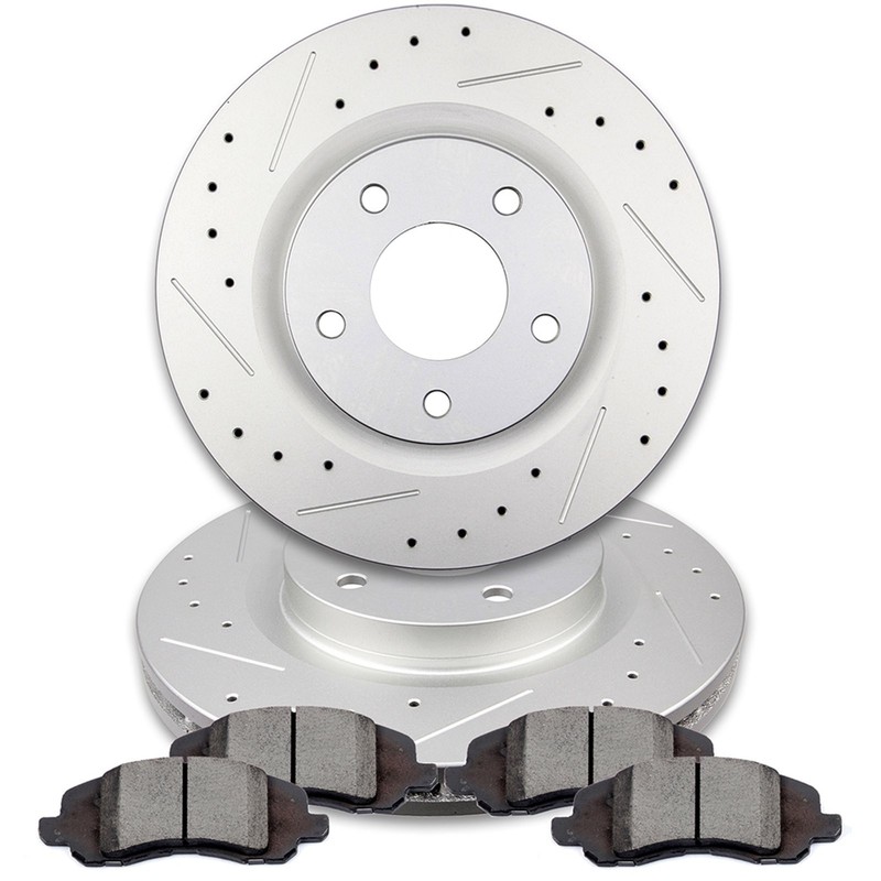 Drill Front Brake Pads And Rotors For Dodge Avenger Chrysler 200 2.4L 3.6L 294mm