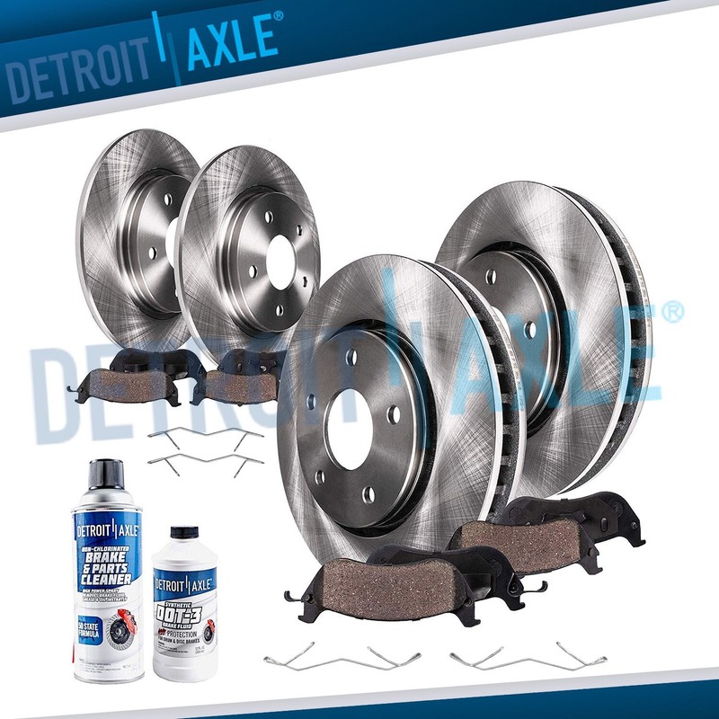 10pc Front Rear Disc Brake Rotors Ceramic Brake Pads for Ford Fusion Lincoln MKZ