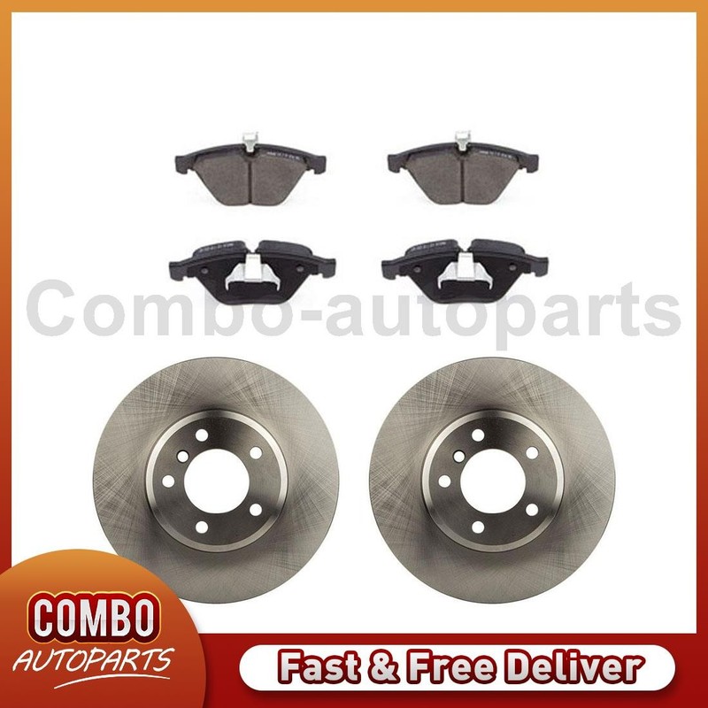 Front Disc Rotors Ceramic Brake Pads for 2004-2007 BMW 525i 2006-2007 BMW 525xi