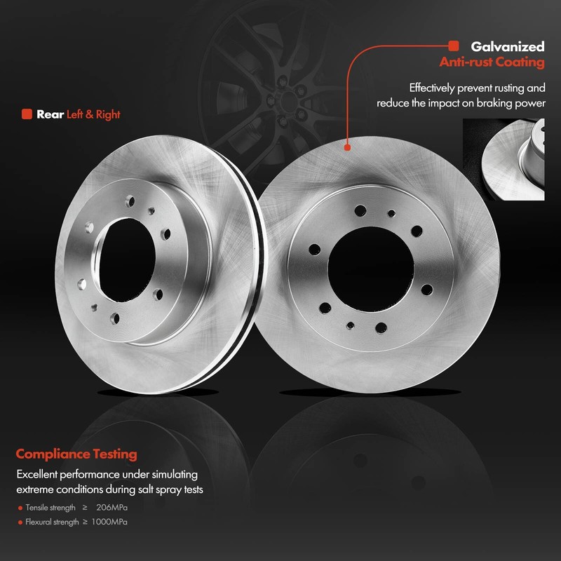 Front Disc Brake Rotor & Brake Pad + Brake Caliper for Hummer H3 2006-2010 H3T gallery