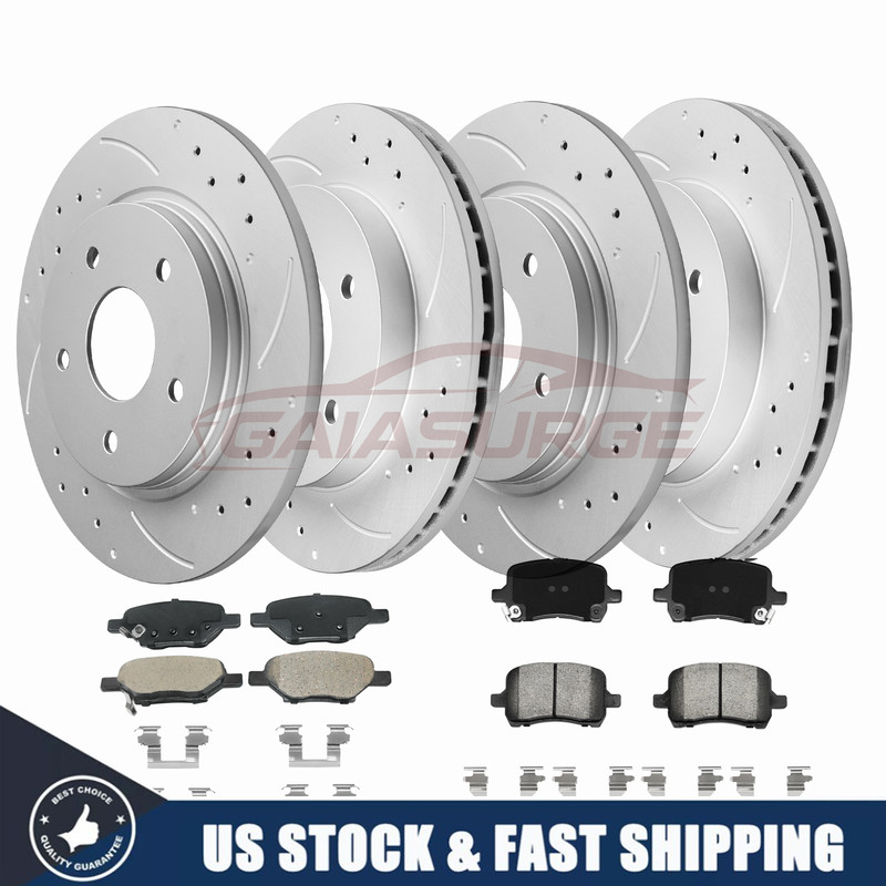 For Chevy Cobalt Malibu Pontiac G5 G6 Saturn Aura Front Rear Rotors Brakes Pads