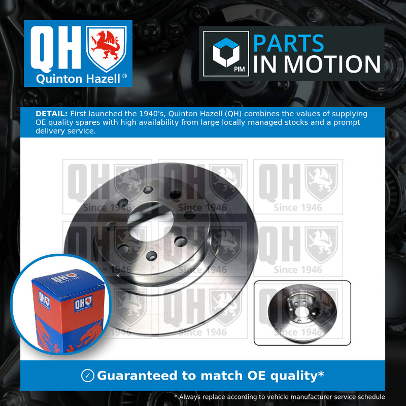 2x Brake Discs Pair Solid fits OPEL CORSA E 1.0 Rear 2014 on 264mm Set QH 569097