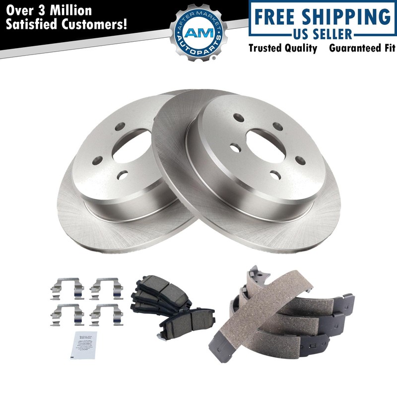 Rear Ceramic Brake Pad & Rotor Kit Fits 2001 Chrysler Sebring