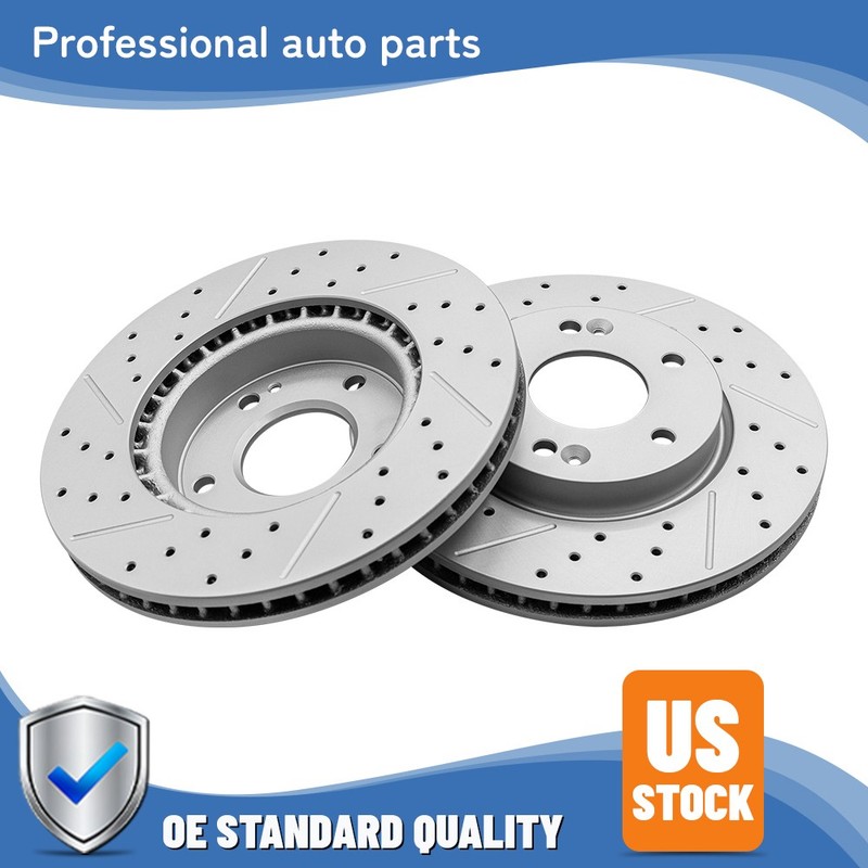 280mm Front Drilled Disc Brake Rotors Set For 2010-13 kia forte koup Forte5 Soul