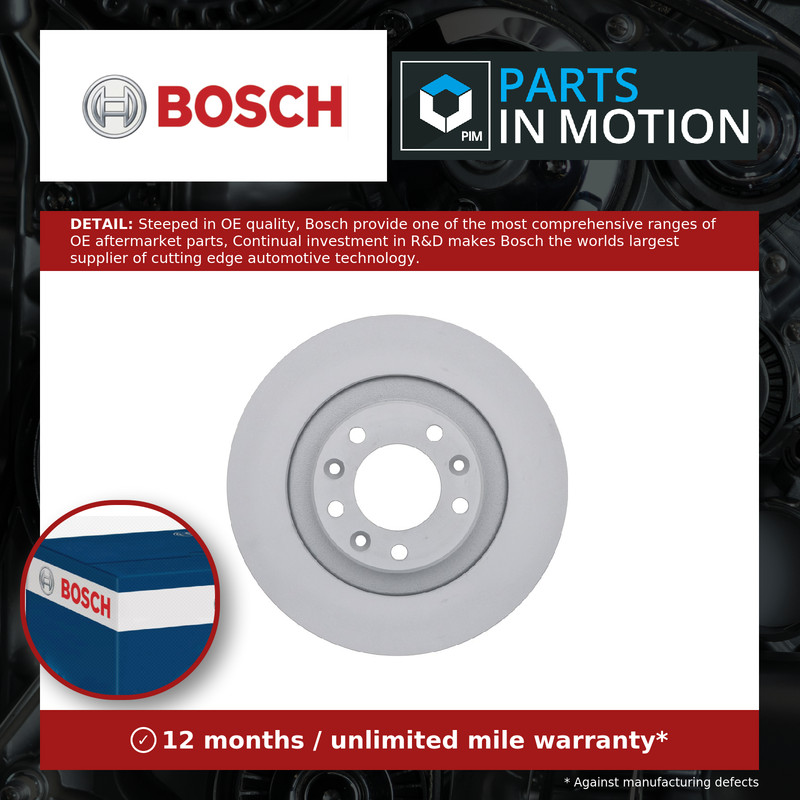 2x Brake Discs Pair Solid Rear 290mm 0986479C25 Bosch Set 1609583080 3637360 New