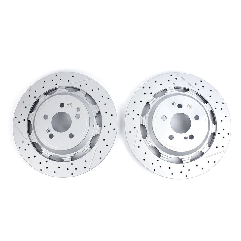 New Rear Brake Rotors For Mercedes-benz W222 S450 S63 S65 AMG 2014- A2224232012 gallery