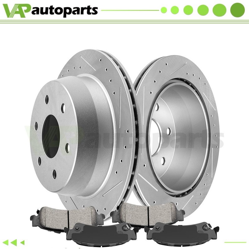 Drilled Rear Brake Pads And Rotors Fits Chevrolet Astro GMC Sierra 1500 325mm gallery