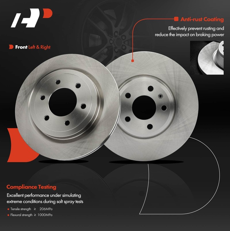 A-Premium Front Disc Brake Rotors & Ceramic Pads for Audi A4 Quattro 2022 2023 gallery