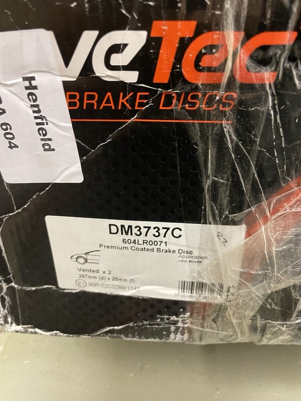 2x DriveTec DM3737C Brake Discs 92mm Height 297mm Outer Diameter Vented gallery
