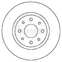 2x Brake Discs Pair Solid Rear 251mm BBD4761 Borg & Beck Set 51805559 51813705 gallery